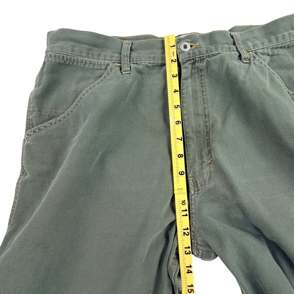 Vintage GAP Carpenter Shorts Men 36 Olive Green Cotton Canvas Utility Work Y2K - Picture 11 of 15